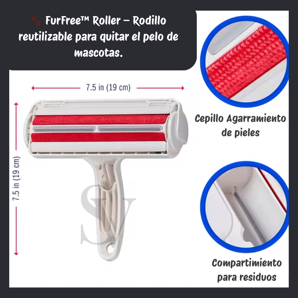 🐾 FurFree™ Roller – Rodillo reutilizable para quitar el pelo de mascotas