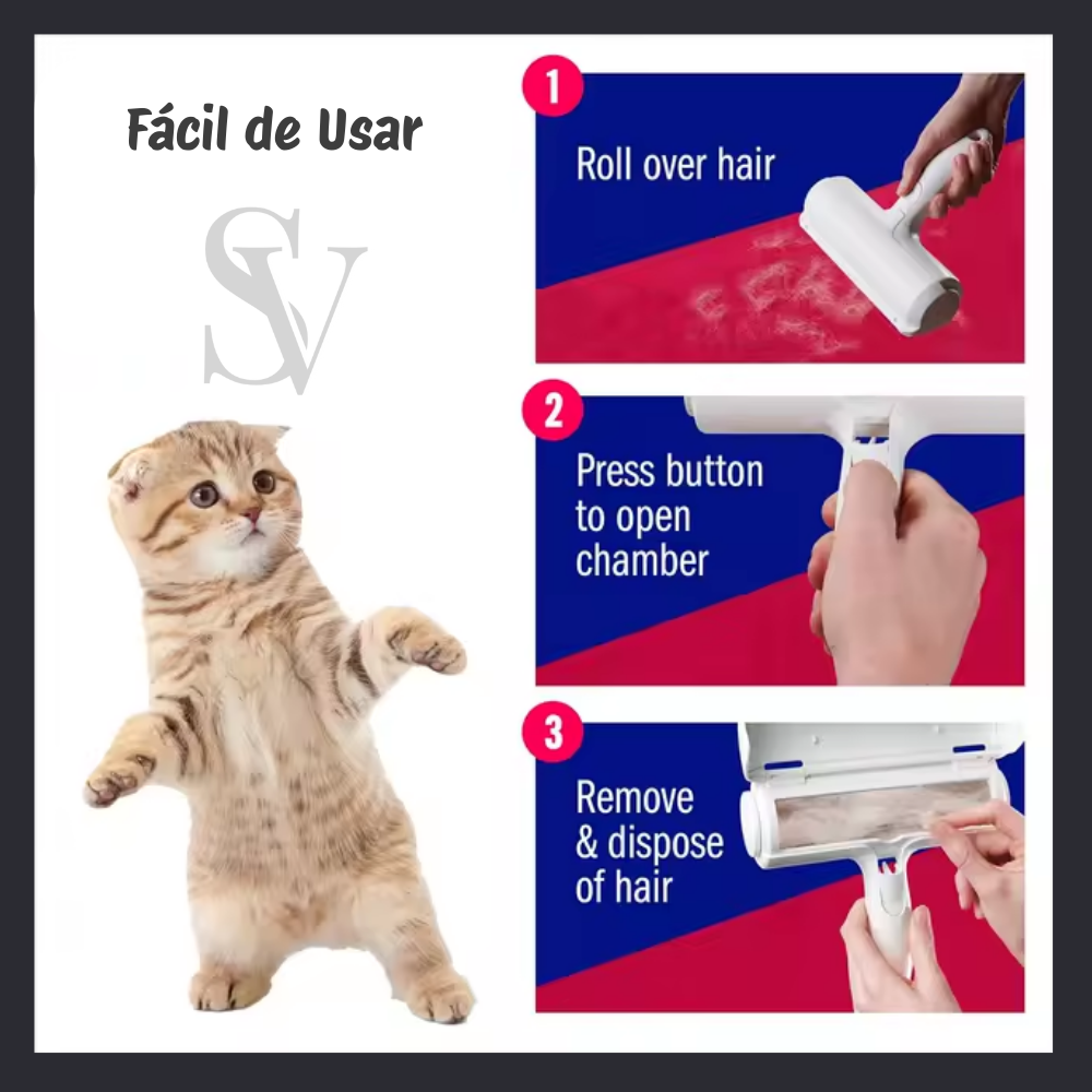 🐾 FurFree™ Roller – Rodillo reutilizable para quitar el pelo de mascotas