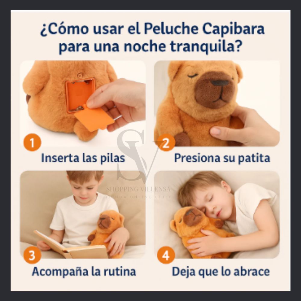 🧸 Capibara Musical™ – El peluche que respira y abraza de verdad