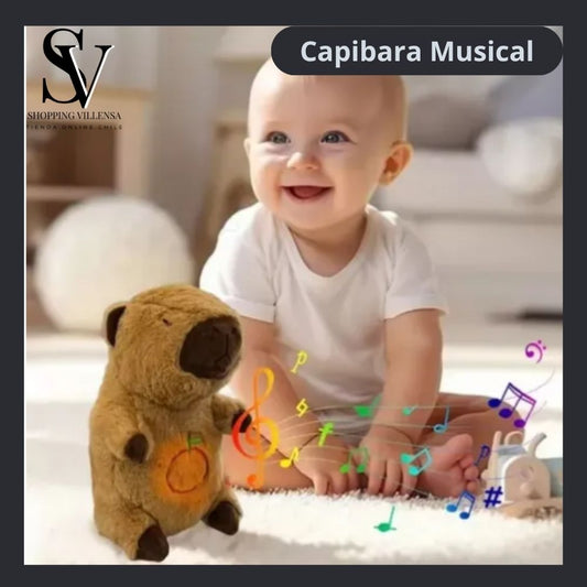 🧸 Capibara Musical™ – El peluche que respira y abraza de verdad