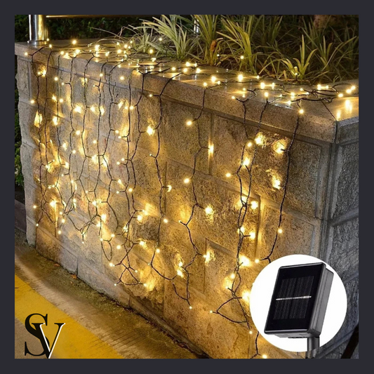 🌟SolarGlow™-Guirnalda Solar Cálida de 8 Metros 🌟