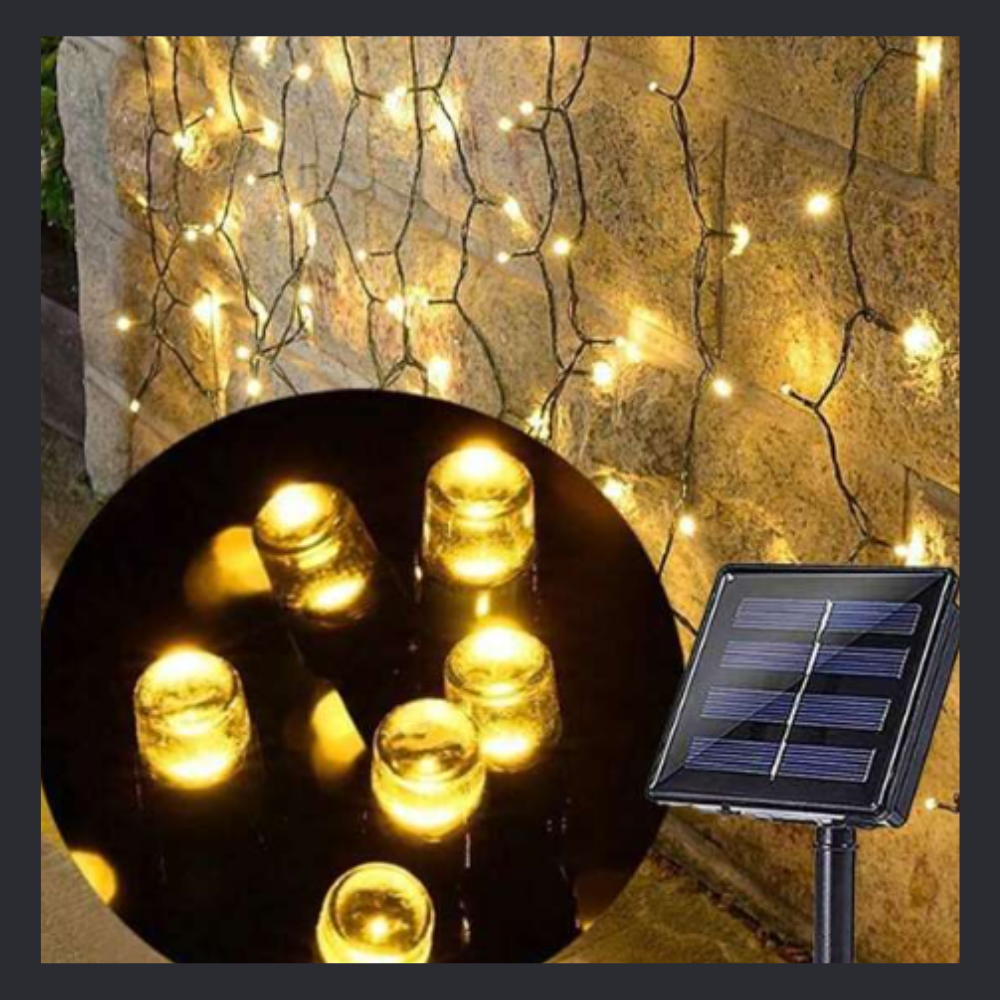 🌟SolarGlow™-Guirnalda Solar Cálida de 8 Metros 🌟