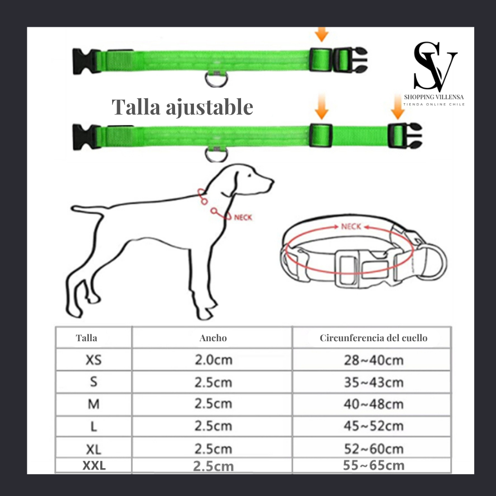 LumiPet™ - Collar Led para Perros y Gatos.